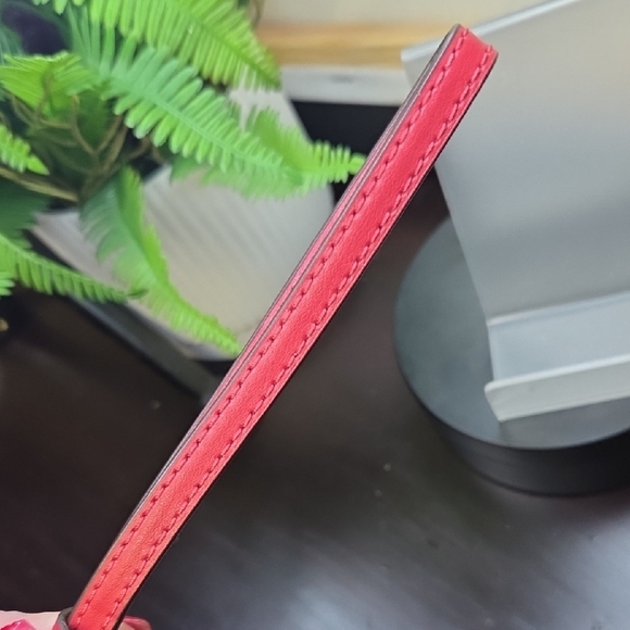 Coach Brown and Red Signature Wristlet Pouch - Picture 5 of 8